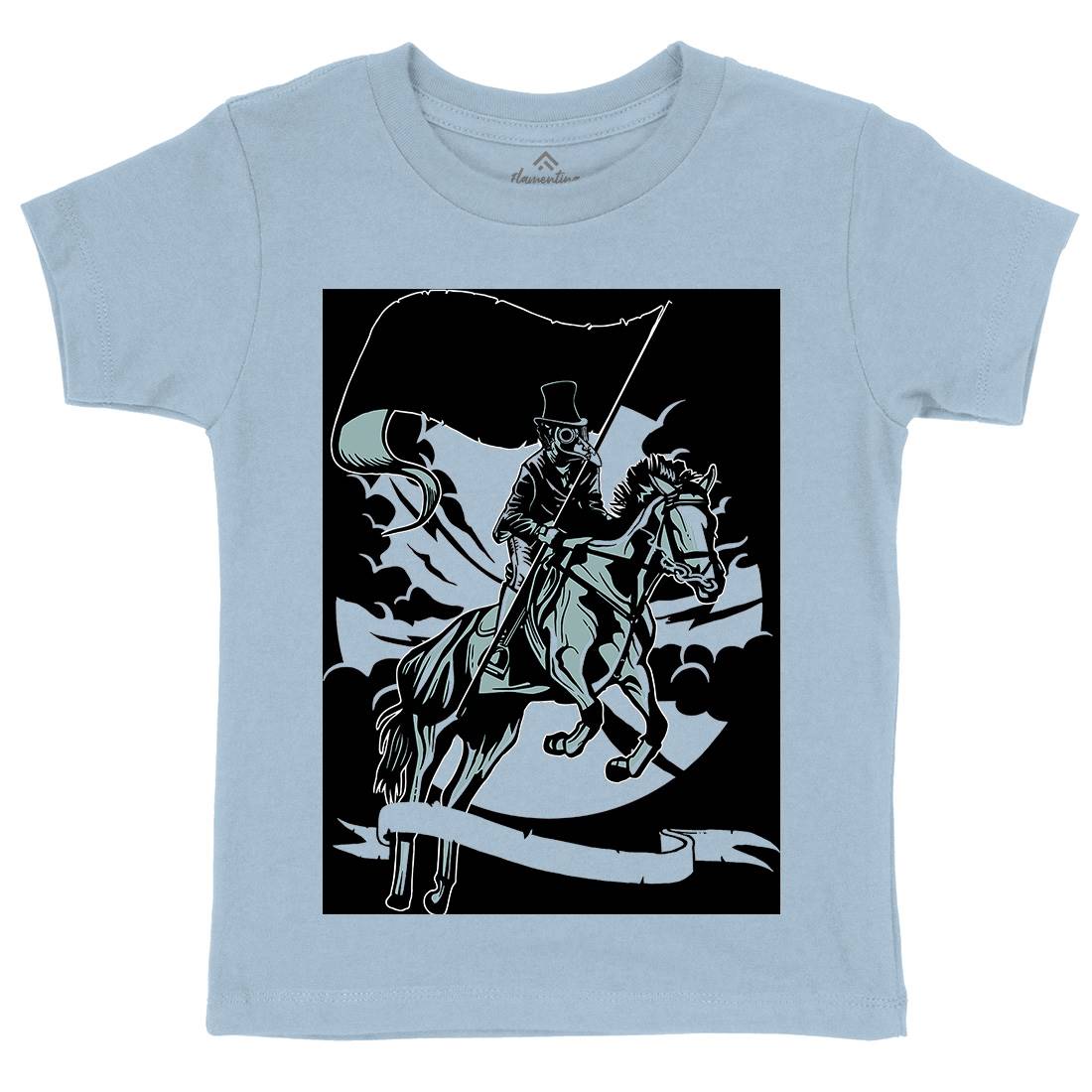 Plague Doctor Kids Organic Crew Neck T-Shirt Horror A560