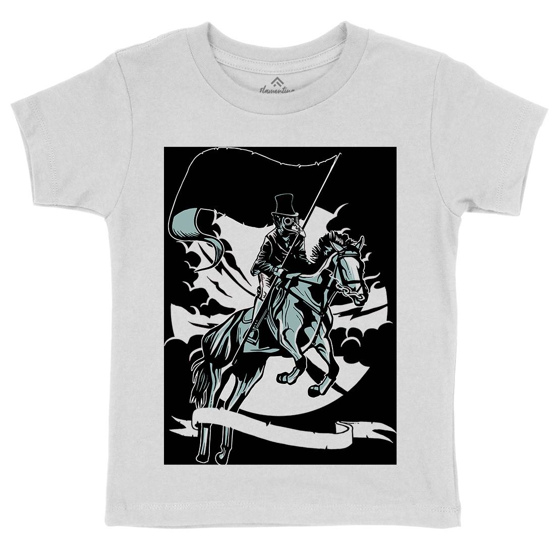 Plague Doctor Kids Crew Neck T-Shirt Horror A560