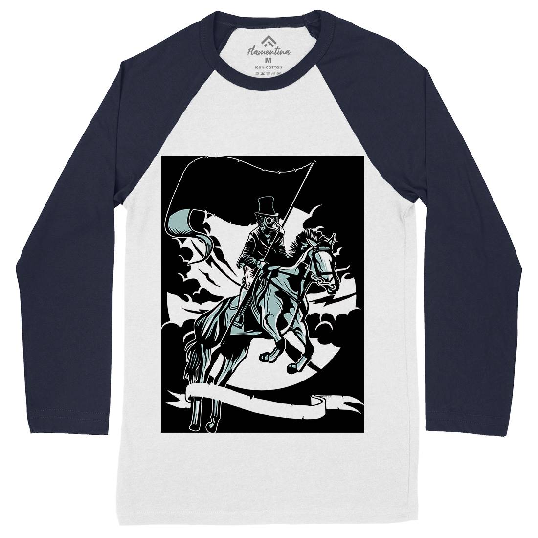 Plague Doctor Mens Long Sleeve Baseball T-Shirt Horror A560