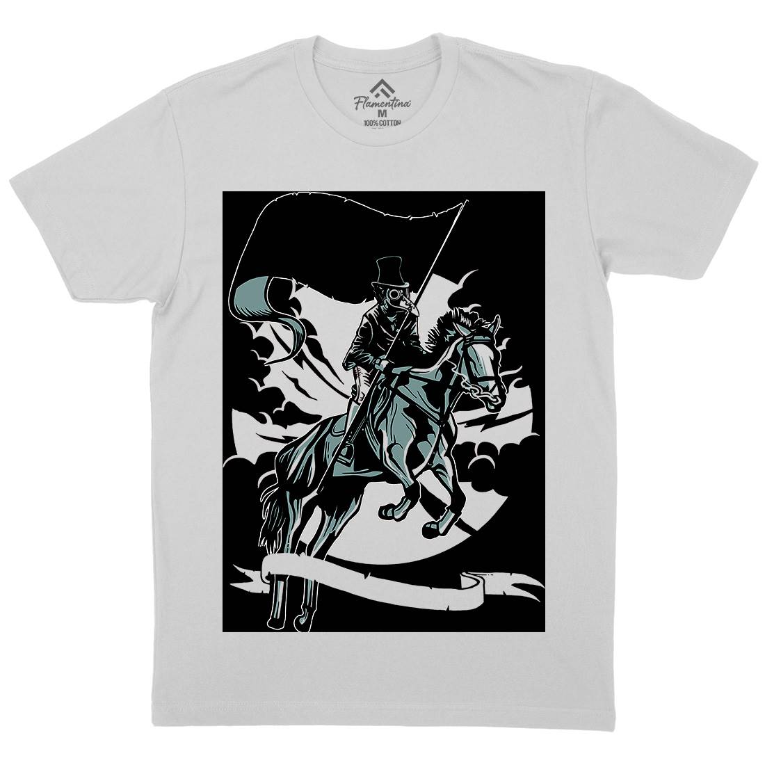 Plague Doctor Mens Crew Neck T-Shirt Horror A560