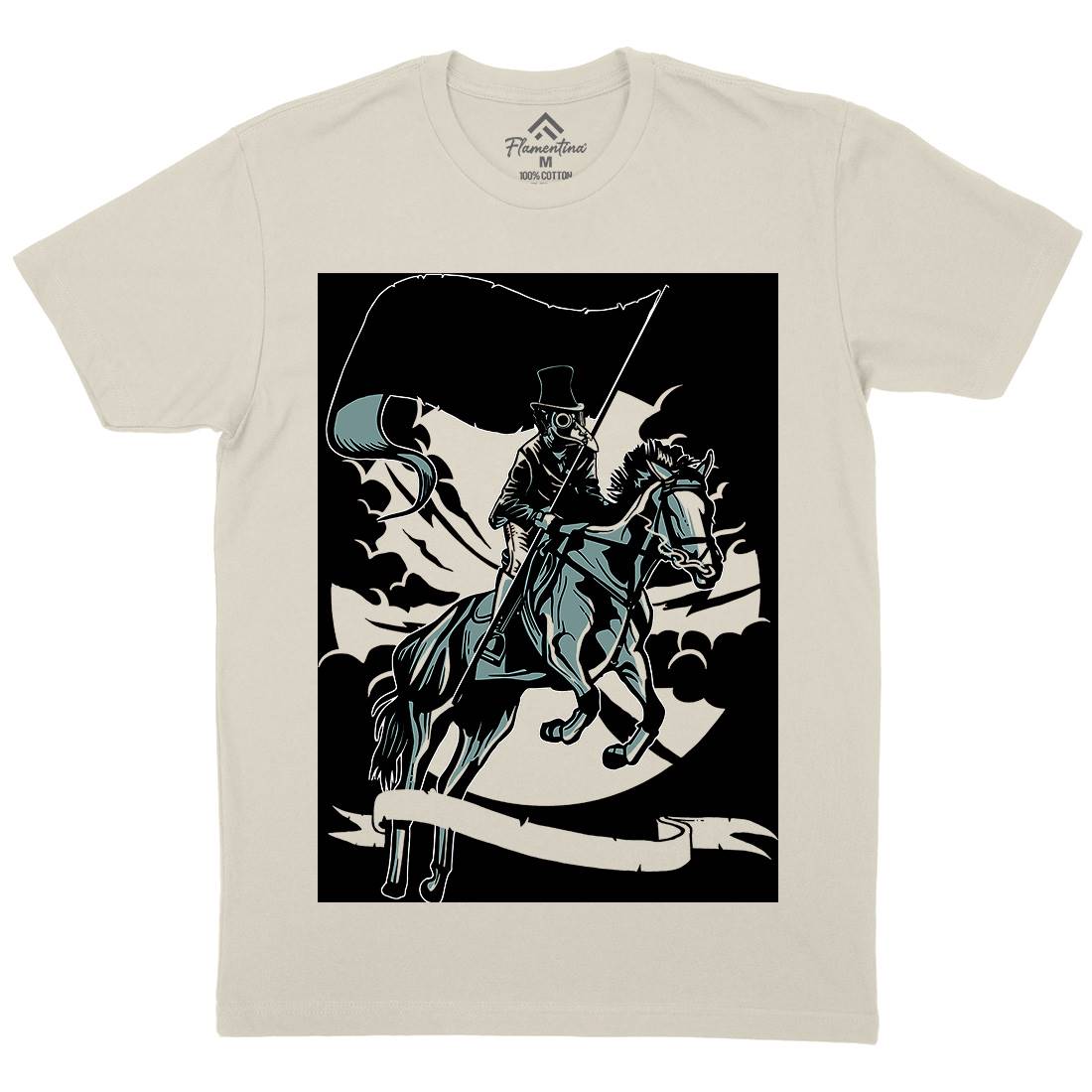 Plague Doctor Mens Organic Crew Neck T-Shirt Horror A560
