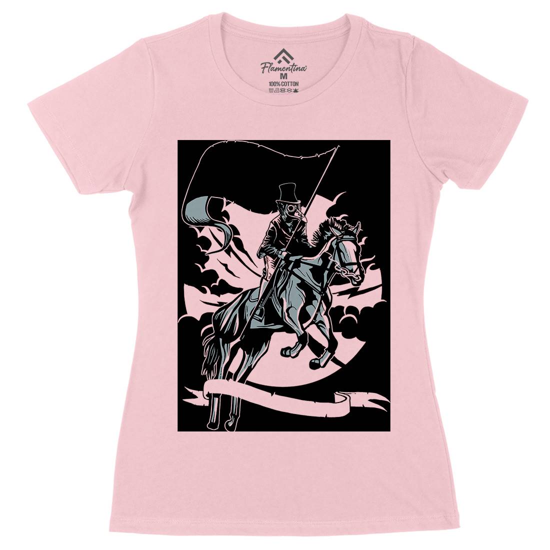 Plague Doctor Womens Organic Crew Neck T-Shirt Horror A560