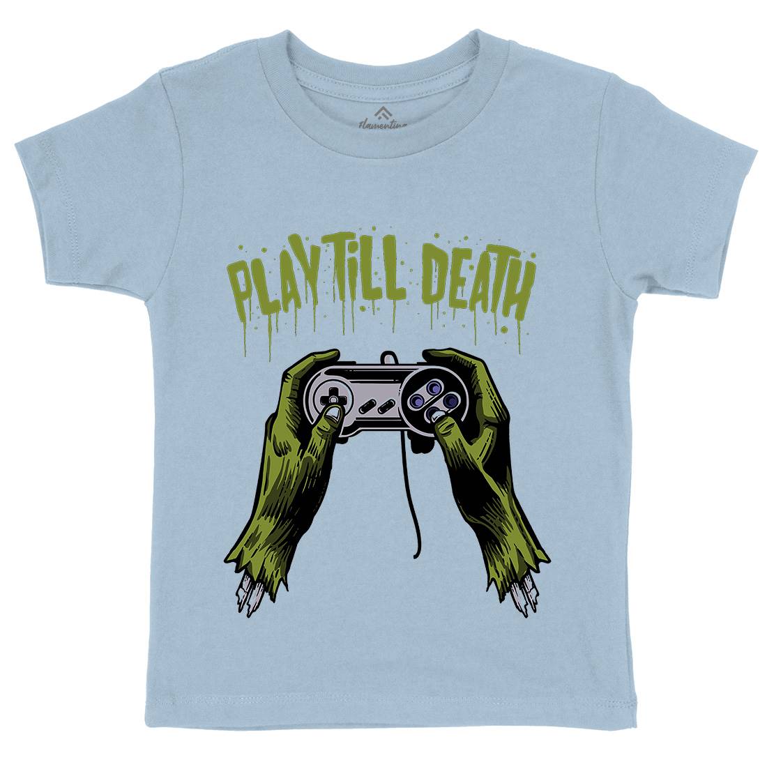 Play Till Death Kids Organic Crew Neck T-Shirt Geek A561