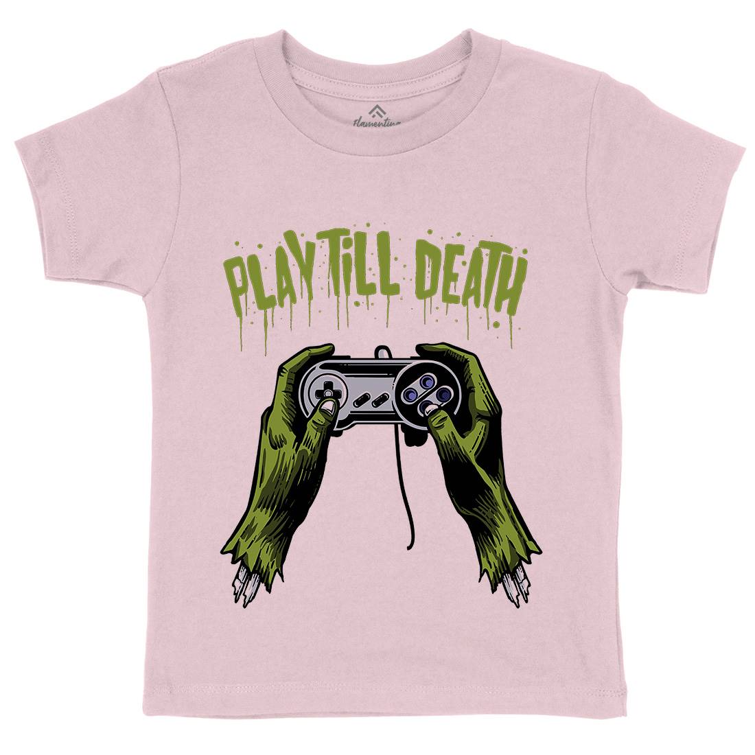 Play Till Death Kids Organic Crew Neck T-Shirt Geek A561