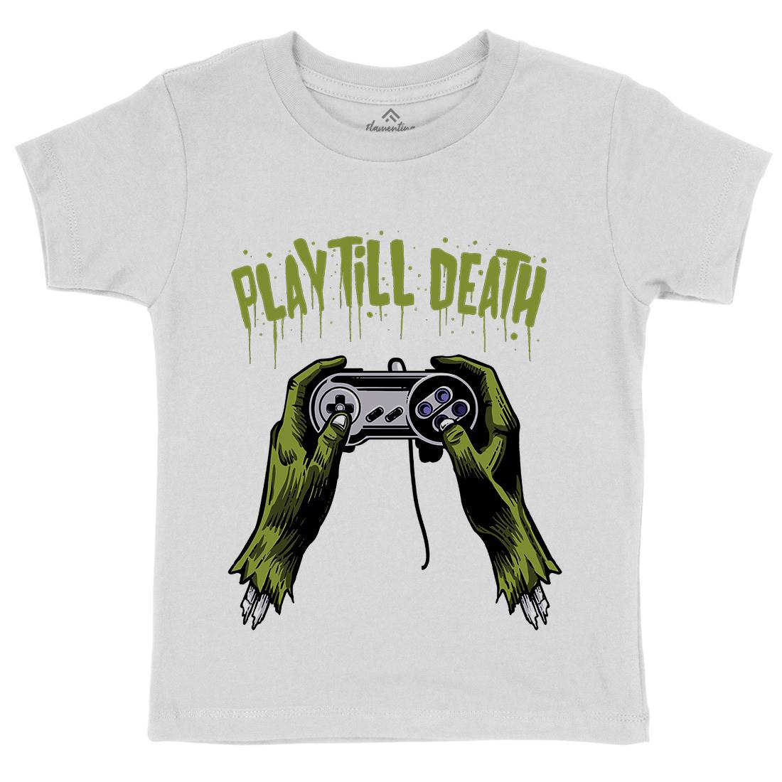Play Till Death Kids Crew Neck T-Shirt Geek A561