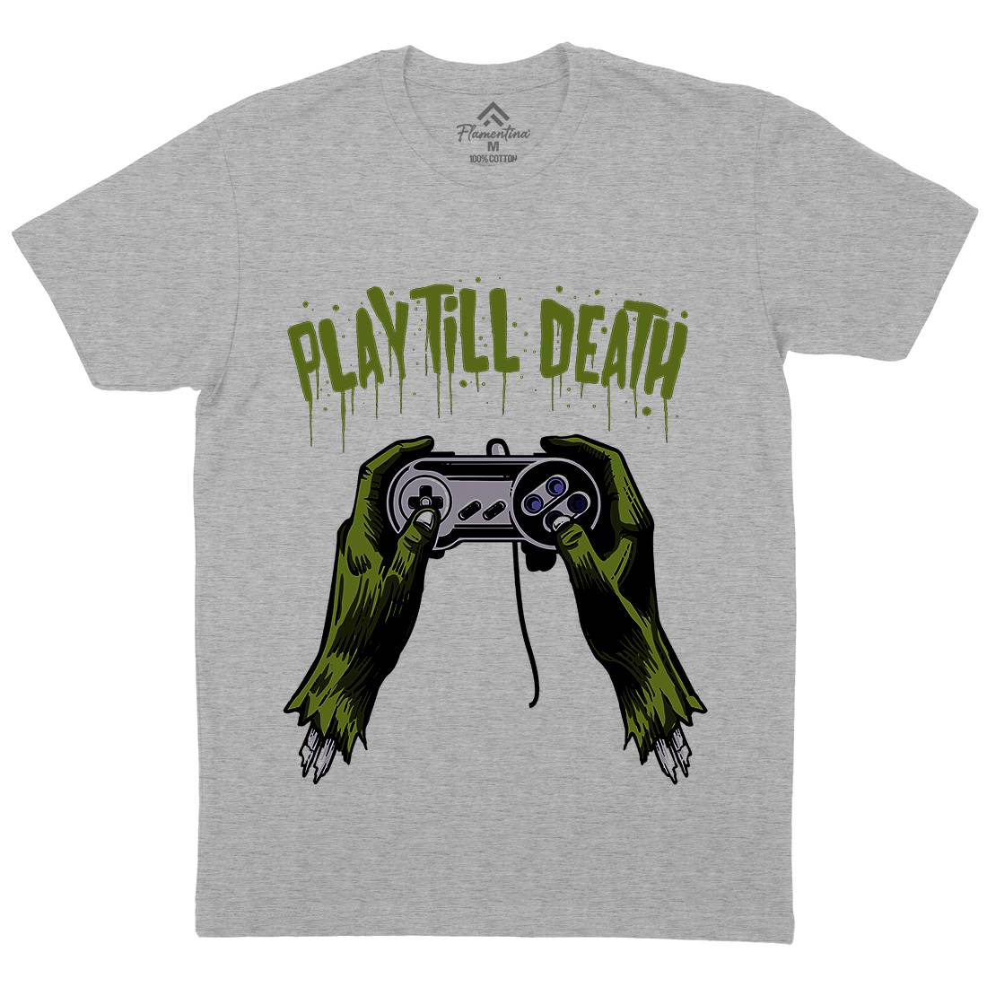 Play Till Death Mens Crew Neck T-Shirt Geek A561