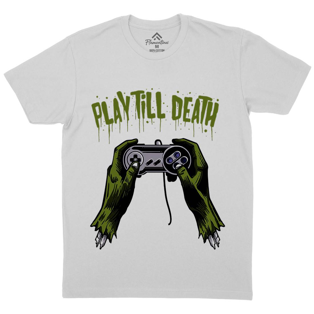 Play Till Death Mens Crew Neck T-Shirt Geek A561