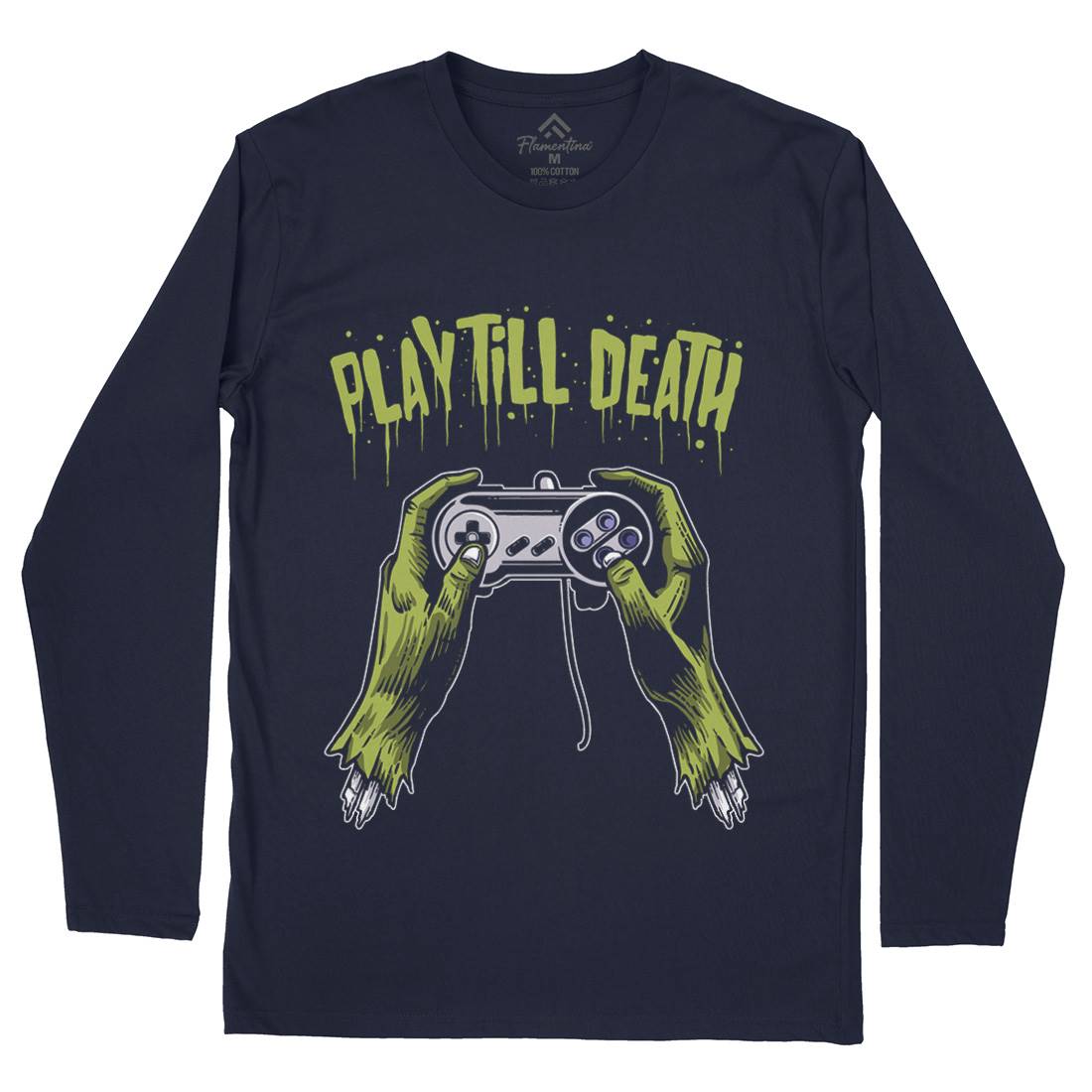 Play Till Death Mens Long Sleeve T-Shirt Geek A561