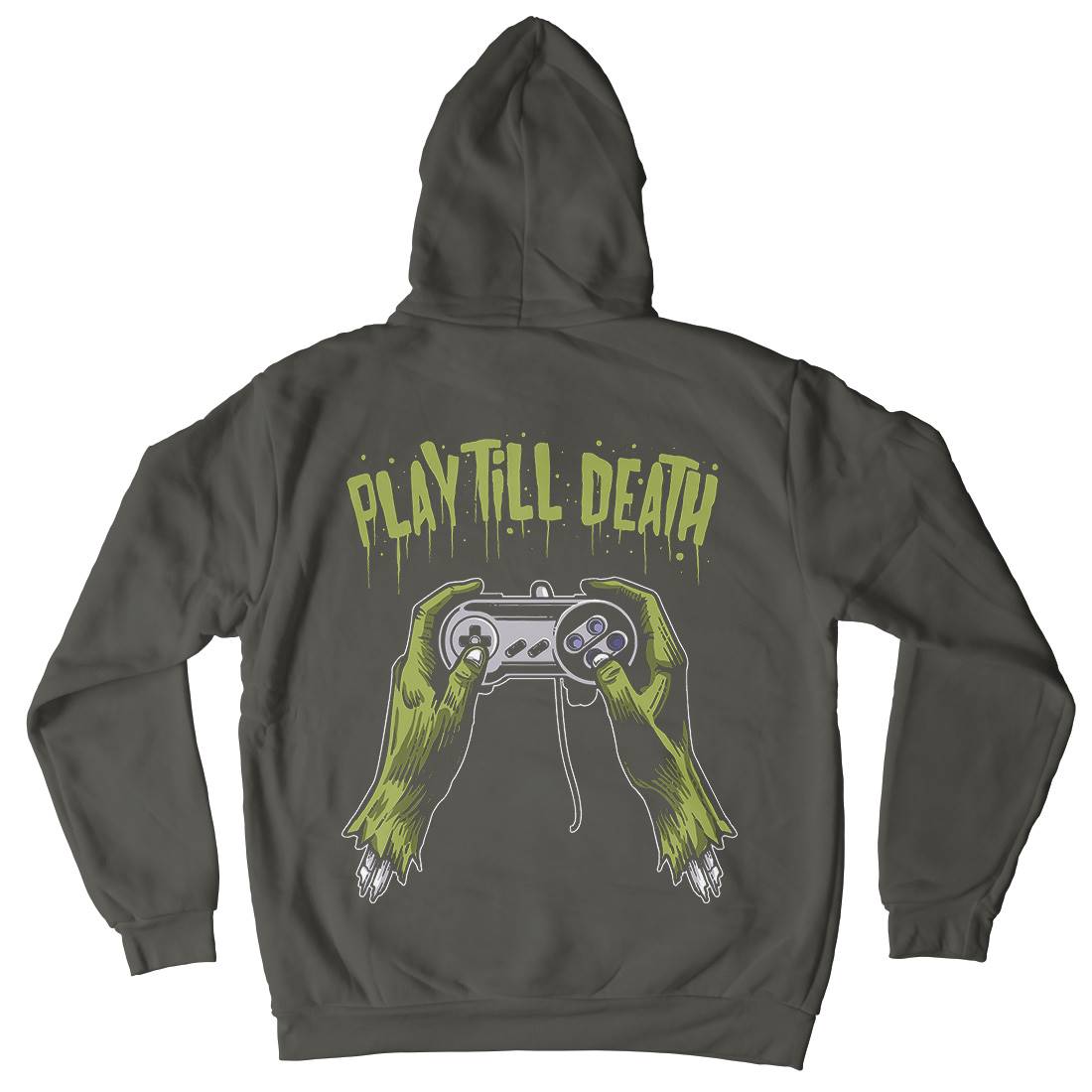 Play Till Death Mens Hoodie With Pocket Geek A561