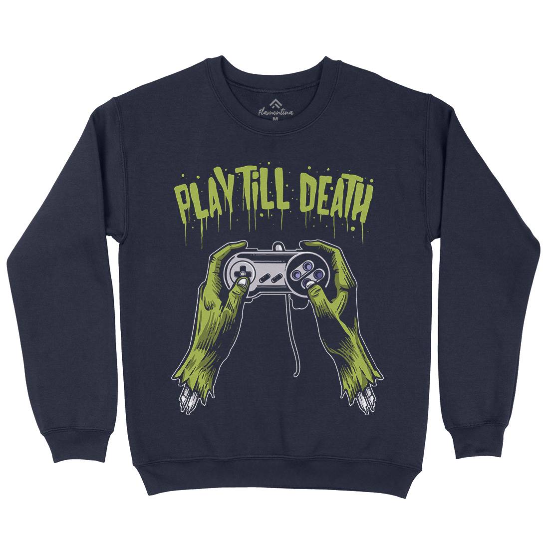 Play Till Death Mens Crew Neck Sweatshirt Geek A561