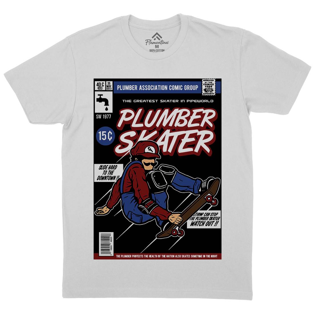 Plumber Skater Mens Crew Neck T-Shirt Skate A562