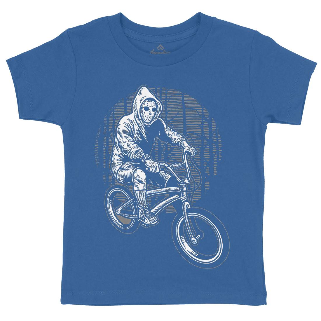 Ride Bike Kids Organic Crew Neck T-Shirt Horror A563