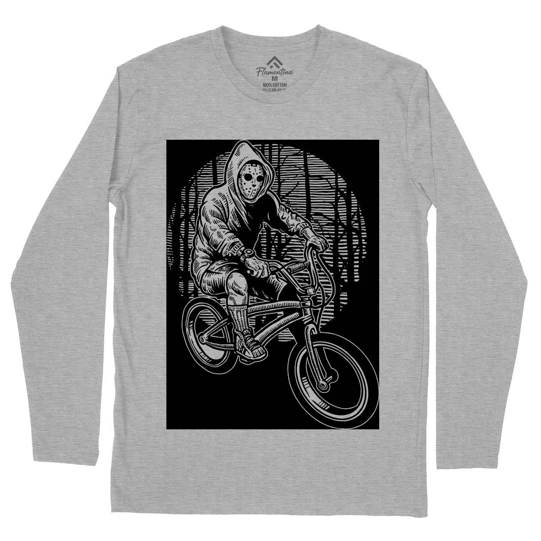 Ride Bike Mens Long Sleeve T-Shirt Horror A563