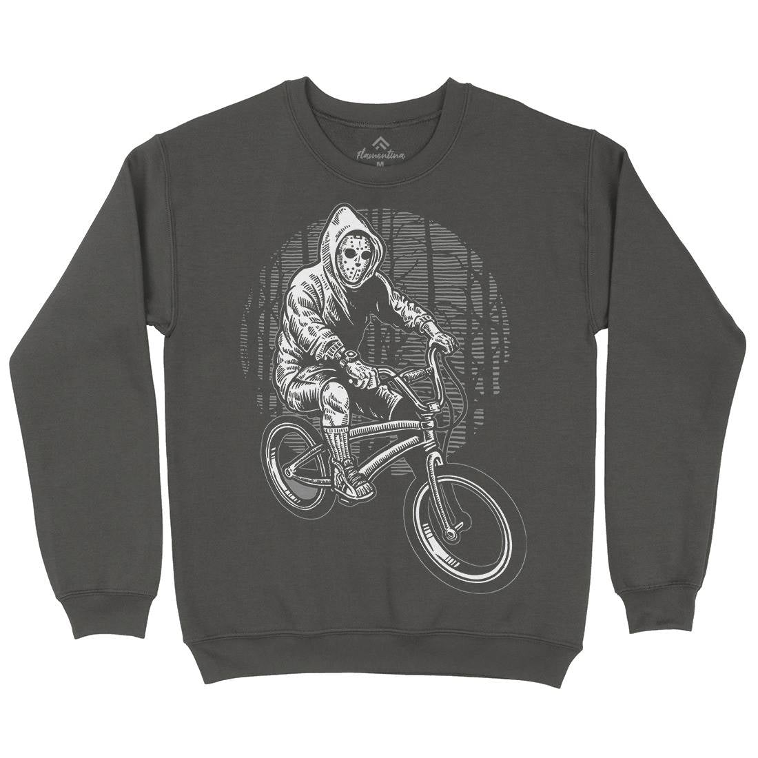 Ride Bike Mens Crew Neck Sweatshirt Horror A563