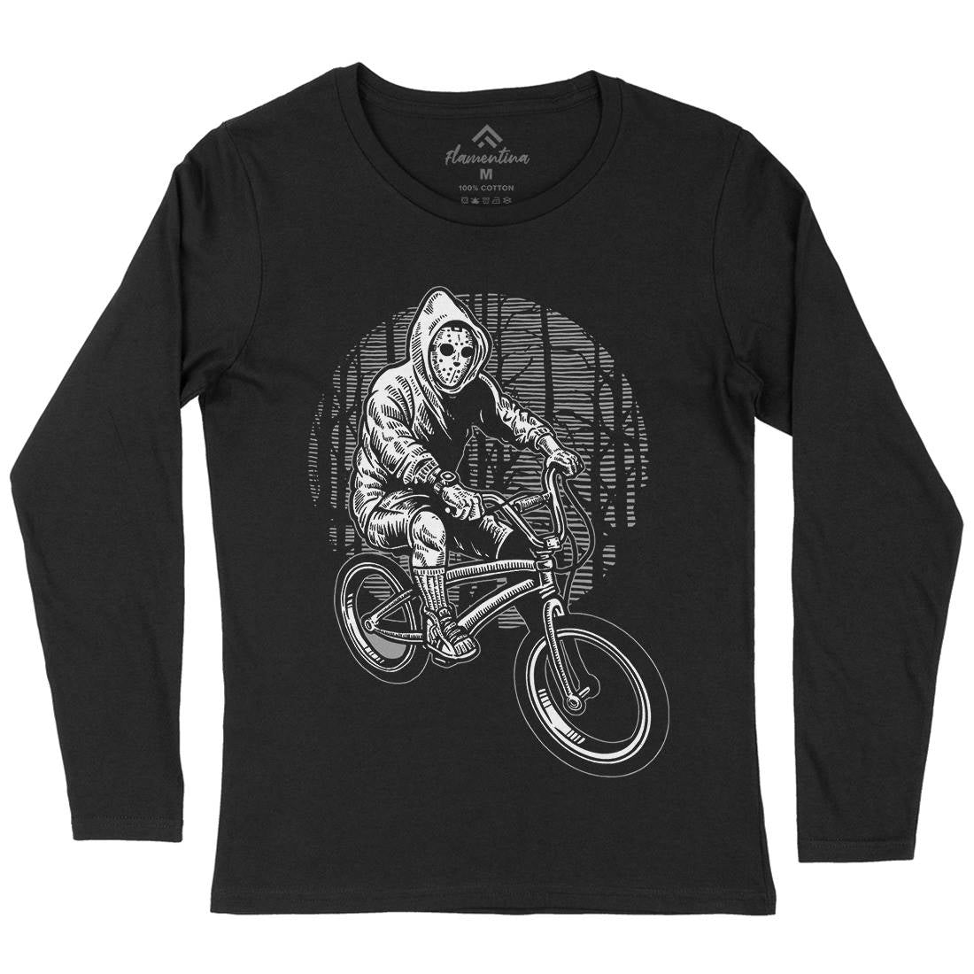 Ride Bike Womens Long Sleeve T-Shirt Horror A563