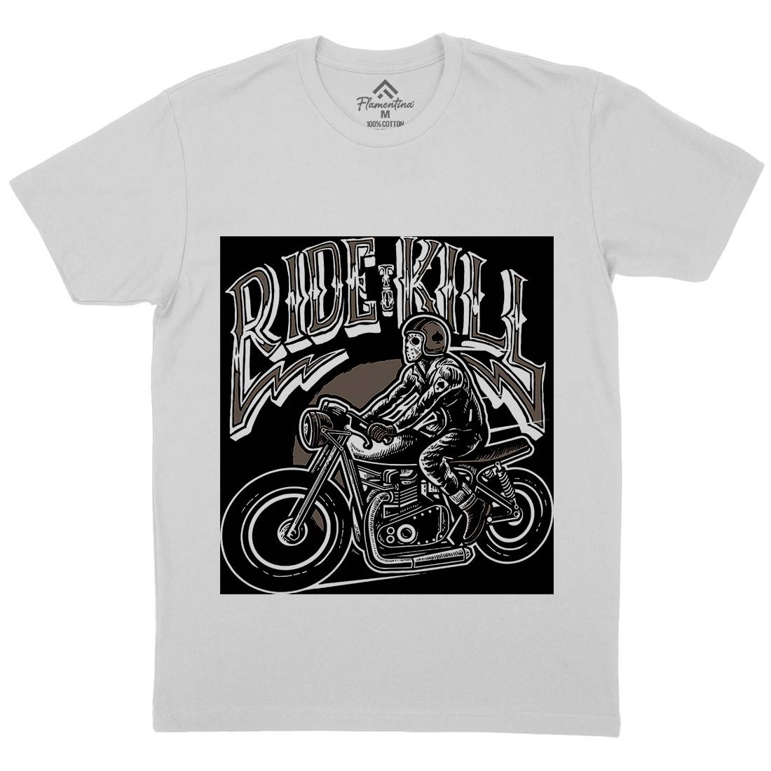Ride To Kill Mens Crew Neck T-Shirt Horror A564