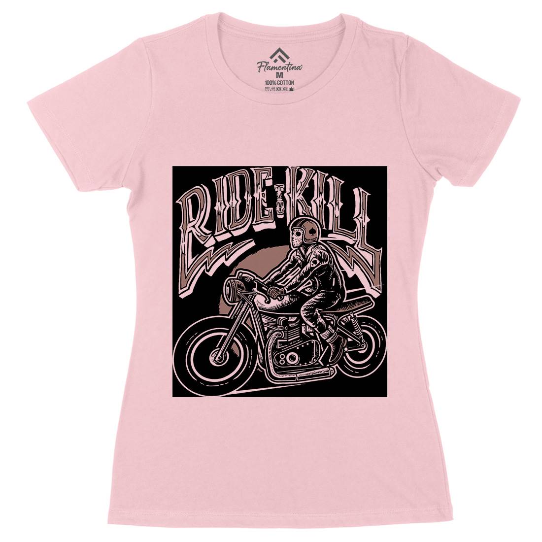 Ride To Kill Womens Organic Crew Neck T-Shirt Horror A564