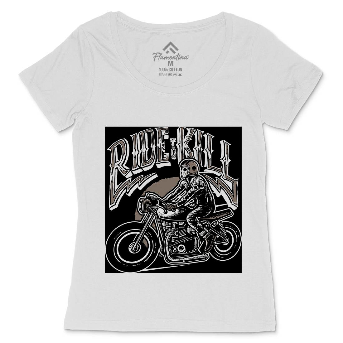 Ride To Kill Womens Scoop Neck T-Shirt Horror A564