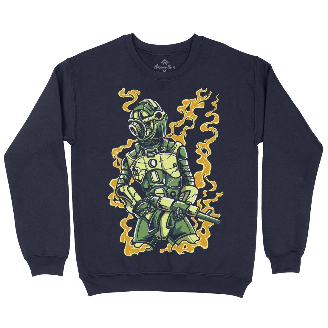 Robot Soldier Mens Crew Neck Sweatshirt Space A565