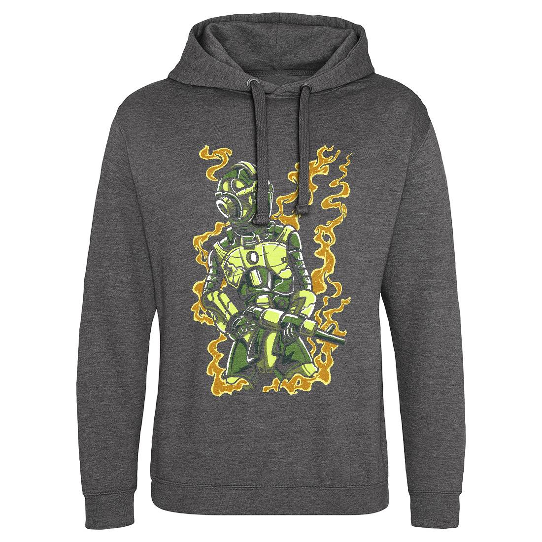 Robot Soldier Mens Hoodie Without Pocket Space A565