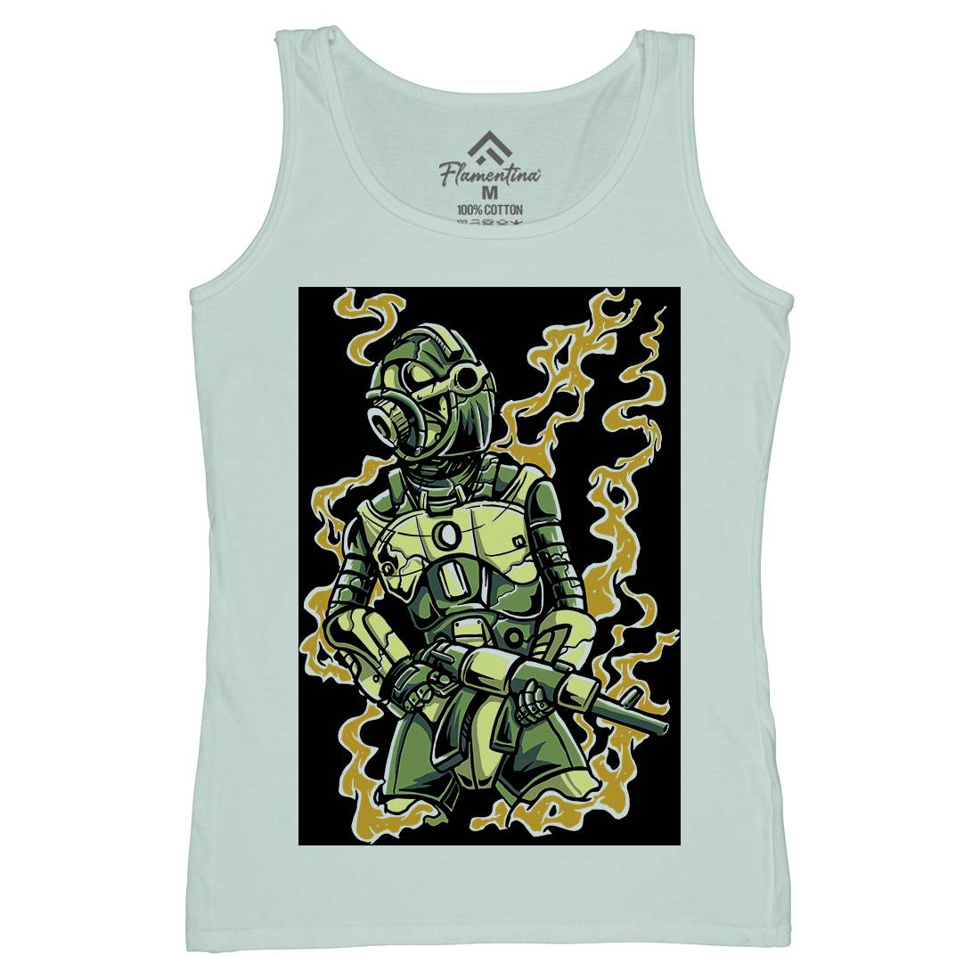 Robot Soldier Womens Organic Tank Top Vest Space A565