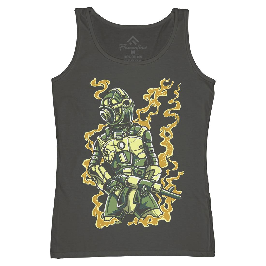 Robot Soldier Womens Organic Tank Top Vest Space A565