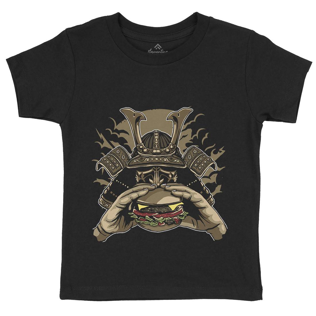 Samurai Burger Kids Organic Crew Neck T-Shirt Food A566