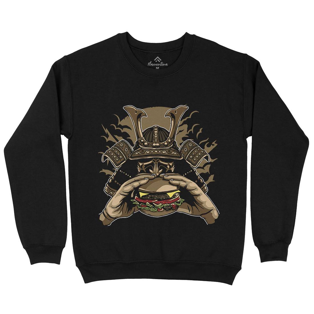 Samurai Burger Mens Crew Neck Sweatshirt Food A566