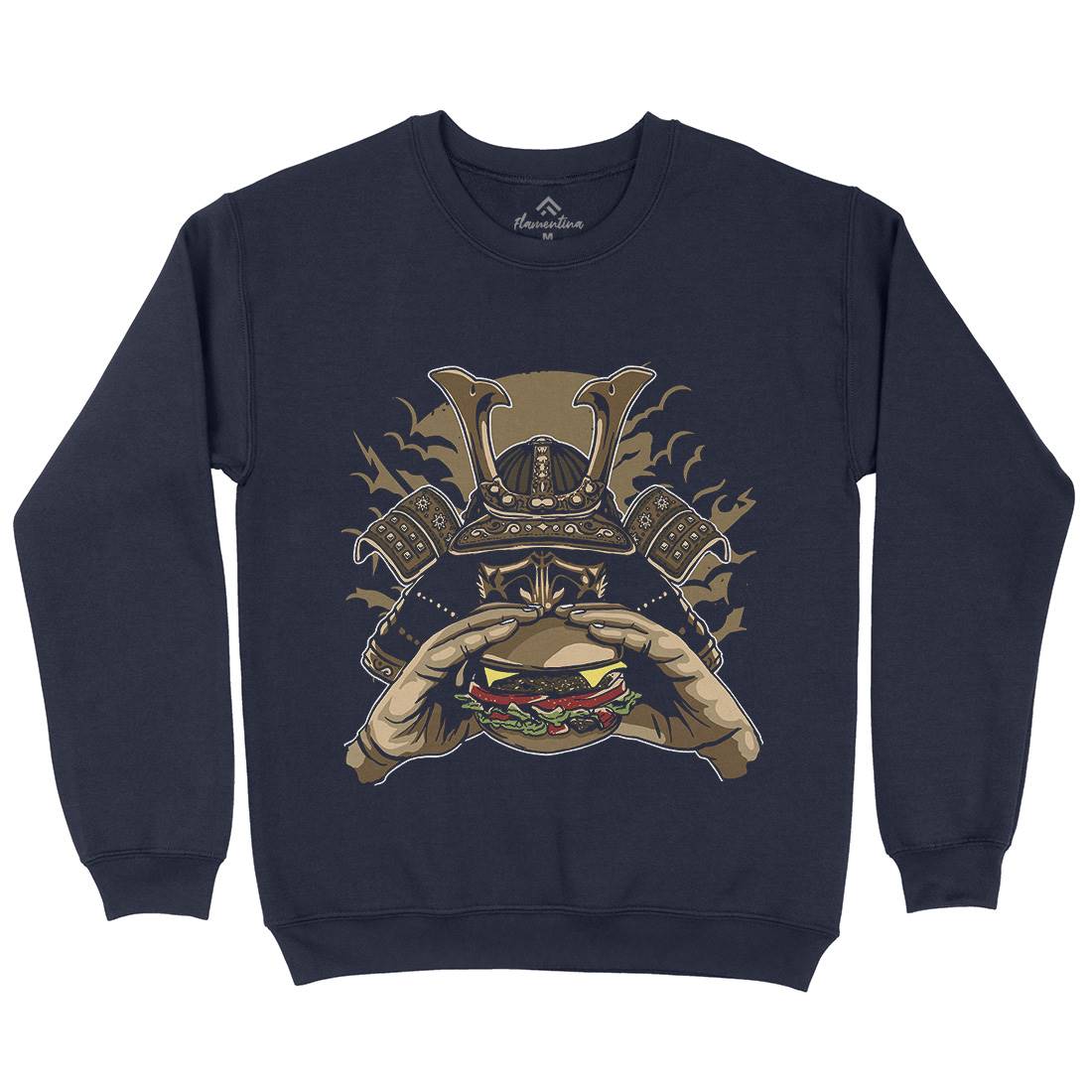 Samurai Burger Mens Crew Neck Sweatshirt Food A566