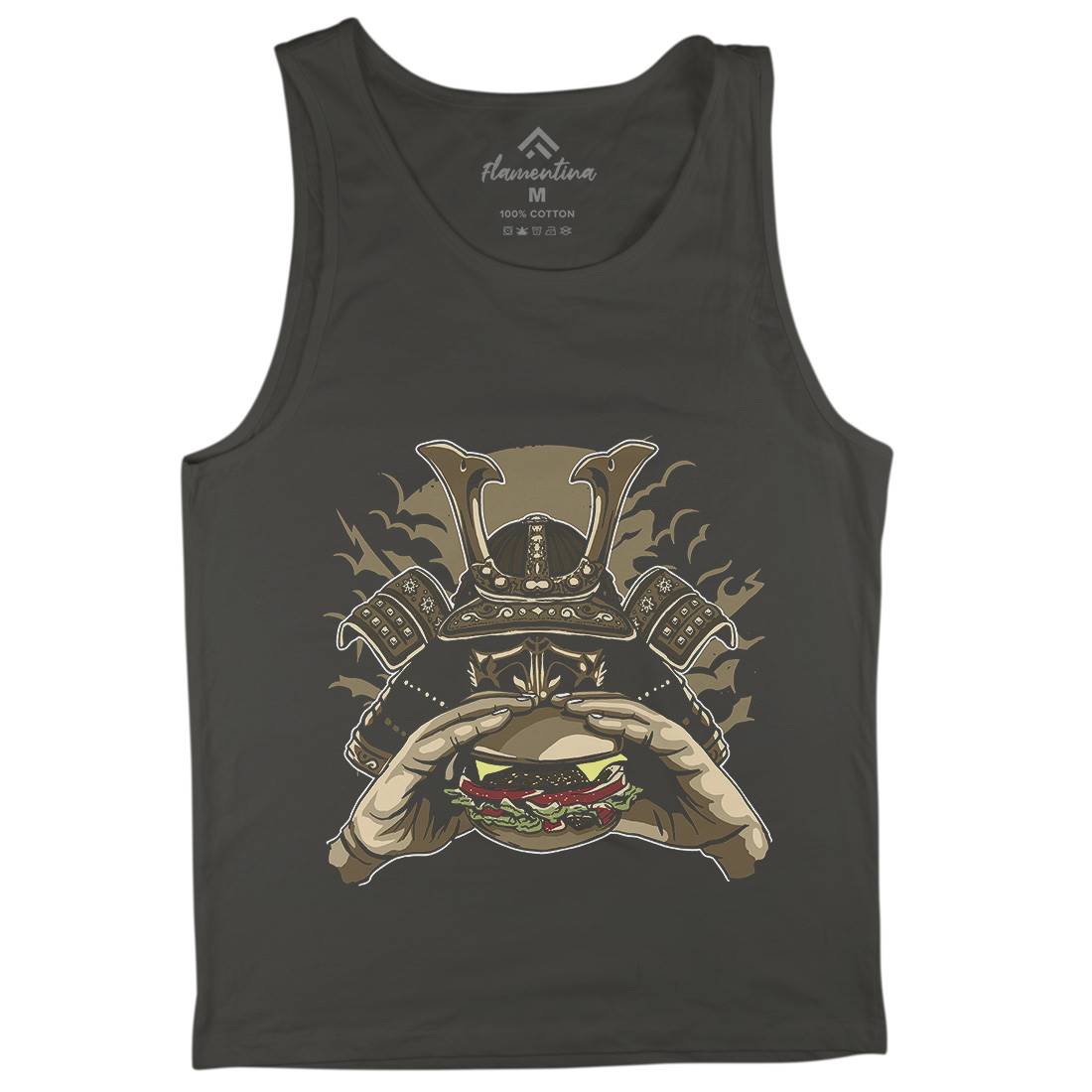 Samurai Burger Mens Tank Top Vest Food A566