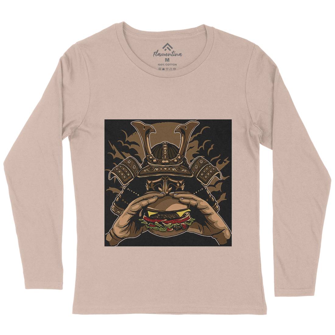 Samurai Burger Womens Long Sleeve T-Shirt Food A566