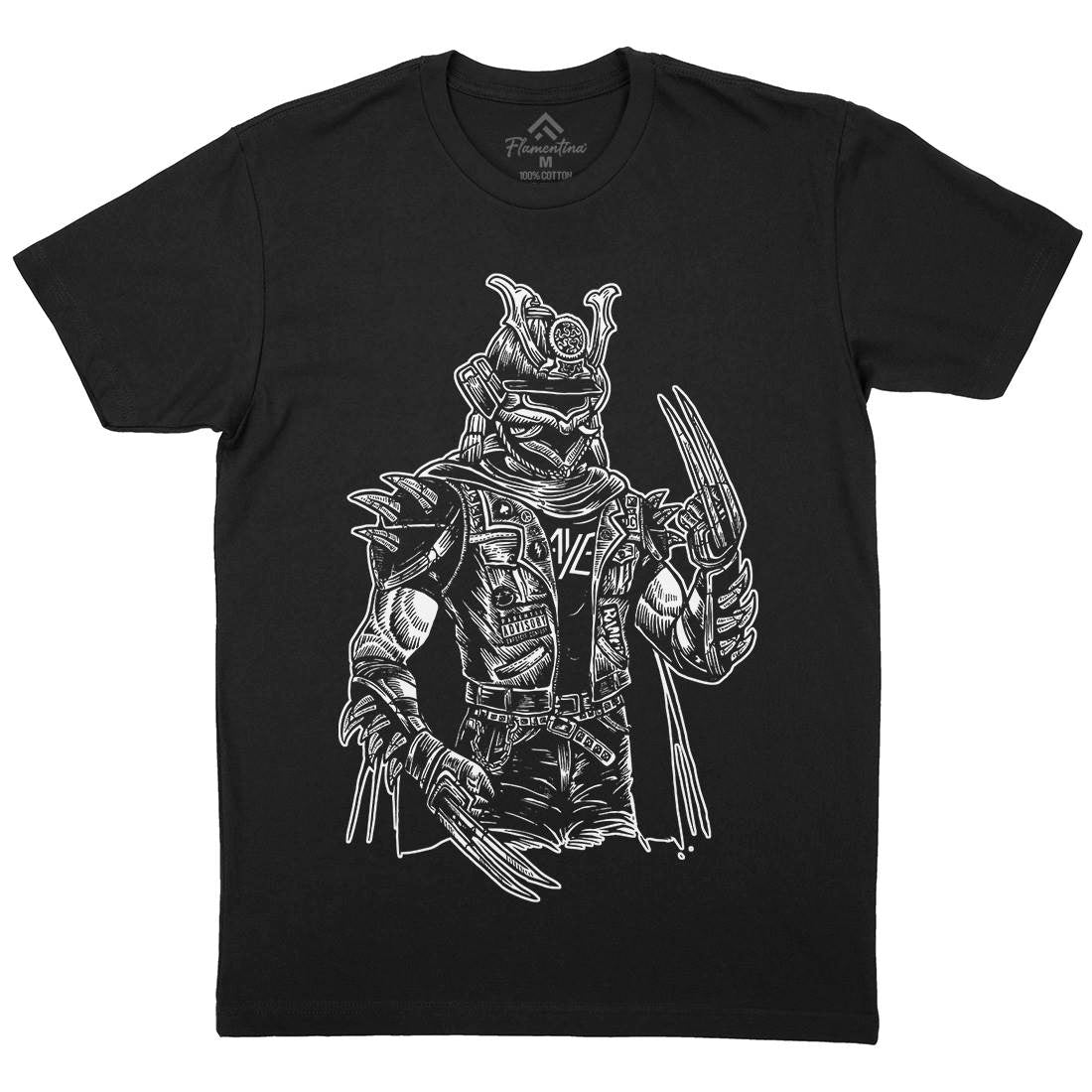 Samurai Punk Mens Organic Crew Neck T-Shirt Warriors A567
