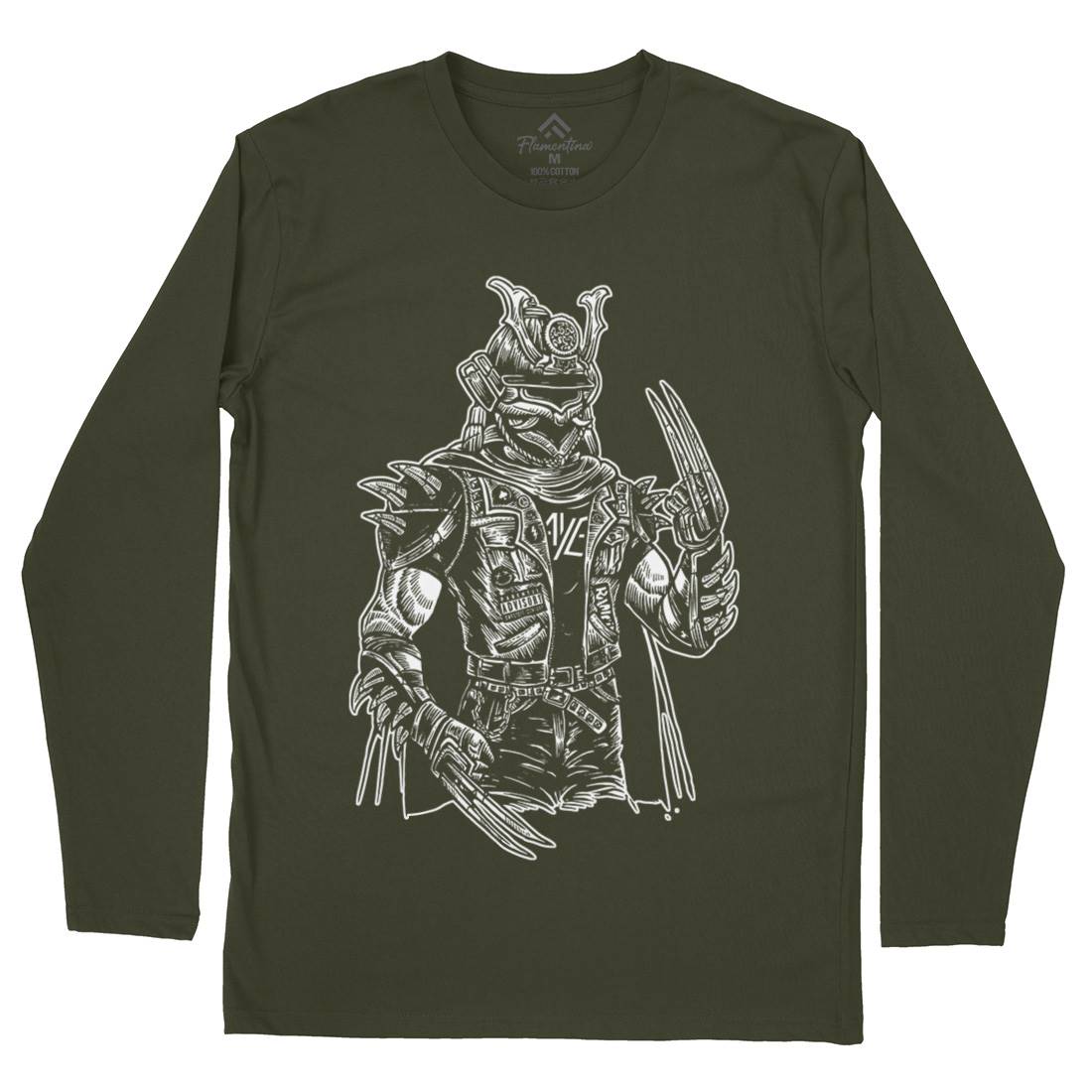 Samurai Punk Mens Long Sleeve T-Shirt Warriors A567