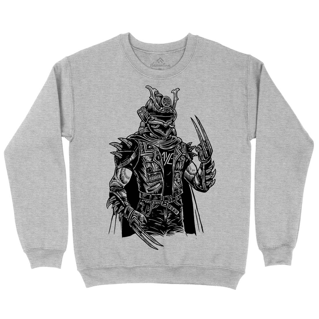 Samurai Punk Mens Crew Neck Sweatshirt Warriors A567