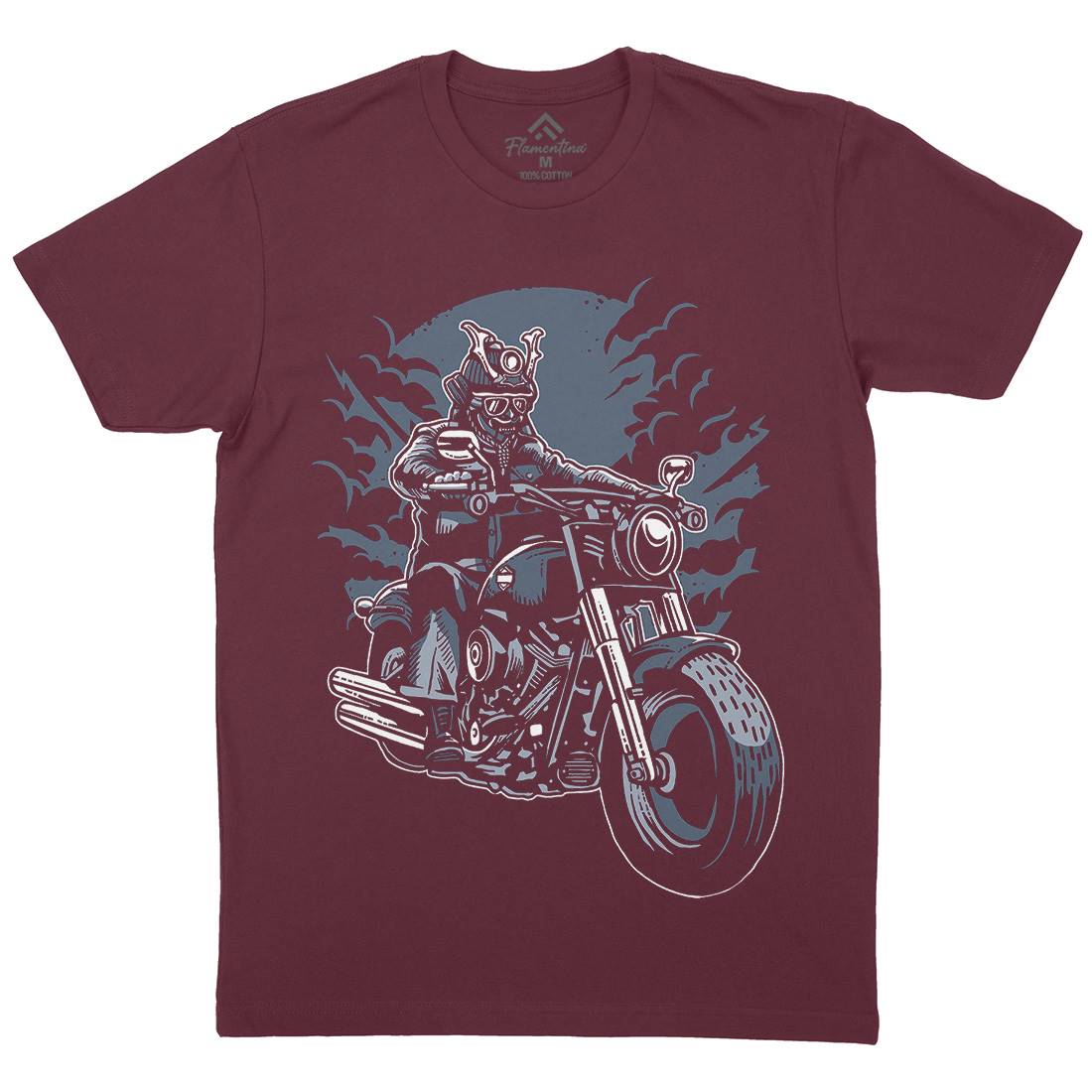 Samurai Ride Mens Crew Neck T-Shirt Warriors A568