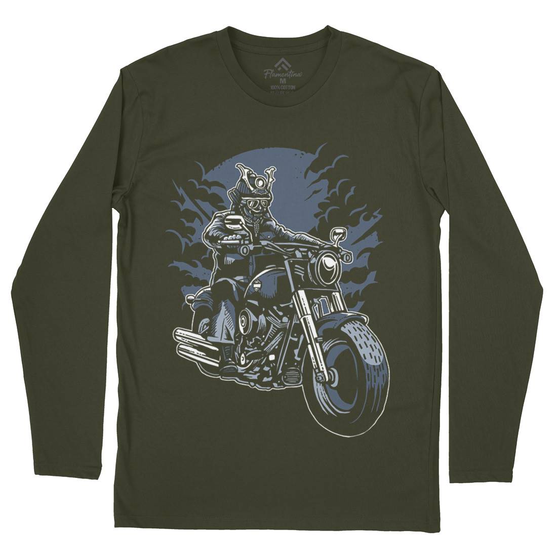 Samurai Ride Mens Long Sleeve T-Shirt Warriors A568