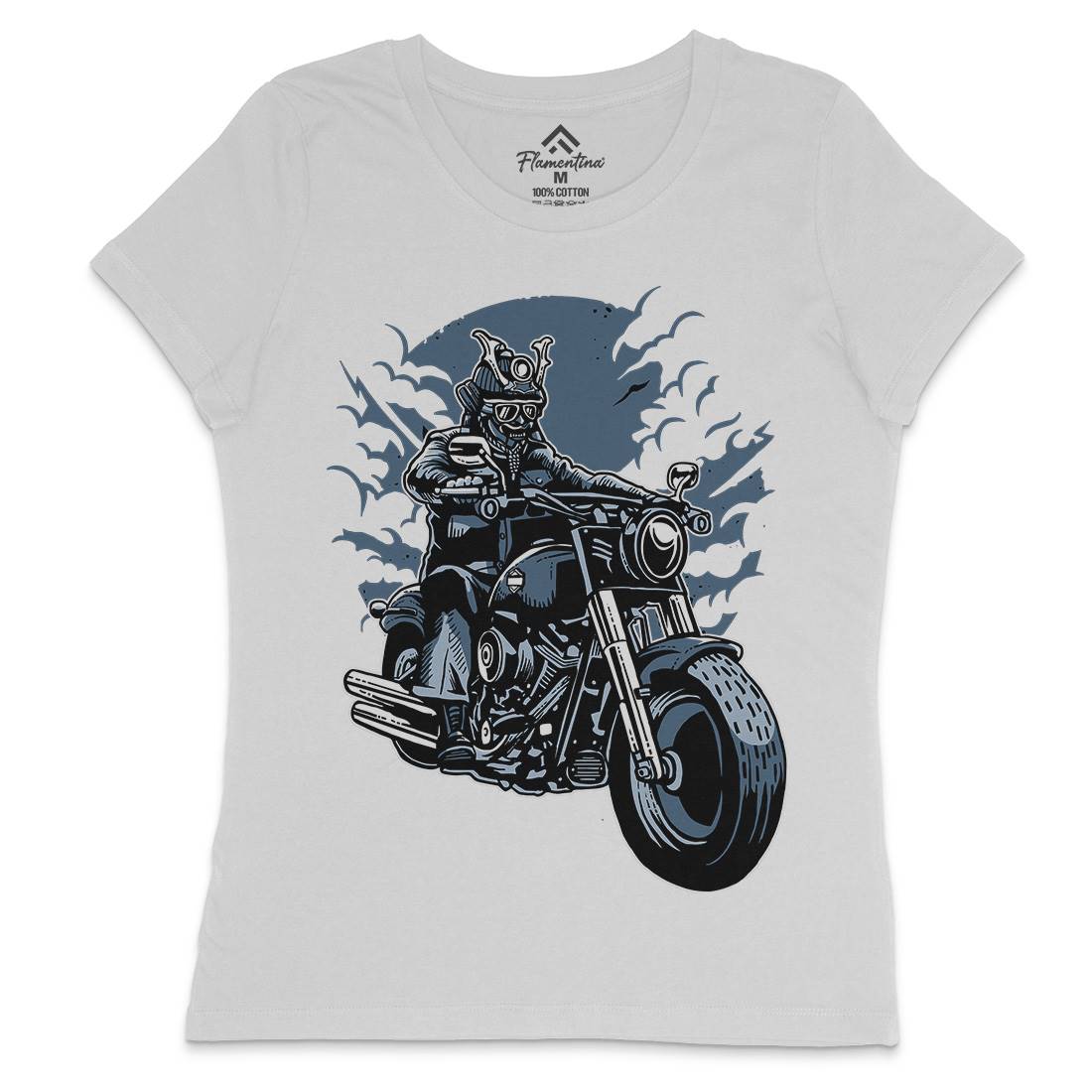 Samurai Ride Womens Crew Neck T-Shirt Warriors A568