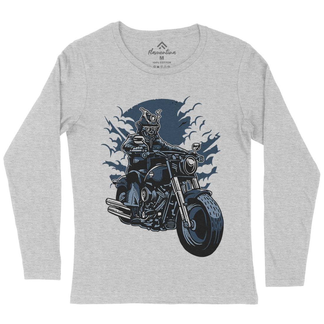 Samurai Ride Womens Long Sleeve T-Shirt Warriors A568