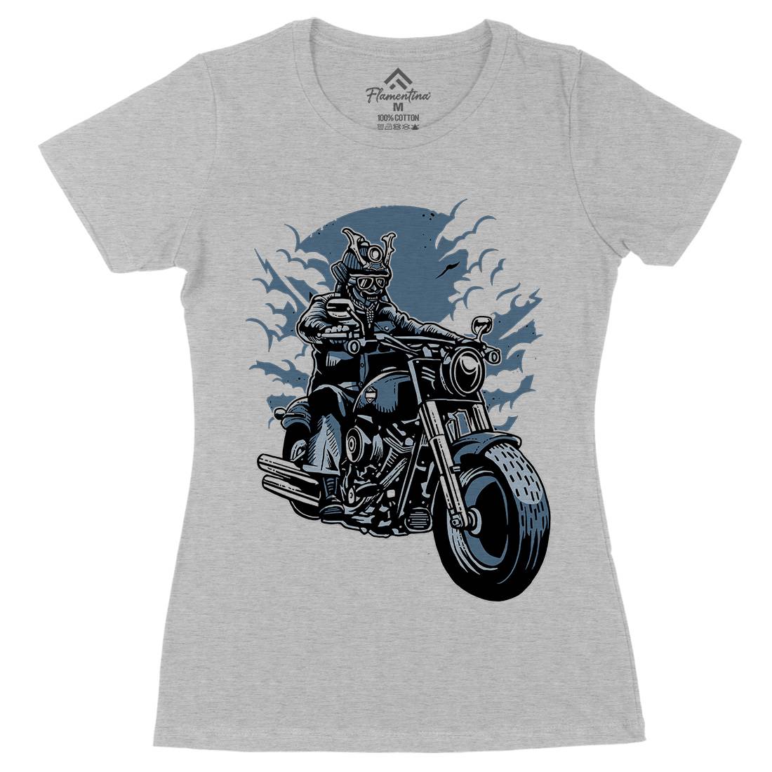 Samurai Ride Womens Organic Crew Neck T-Shirt Warriors A568