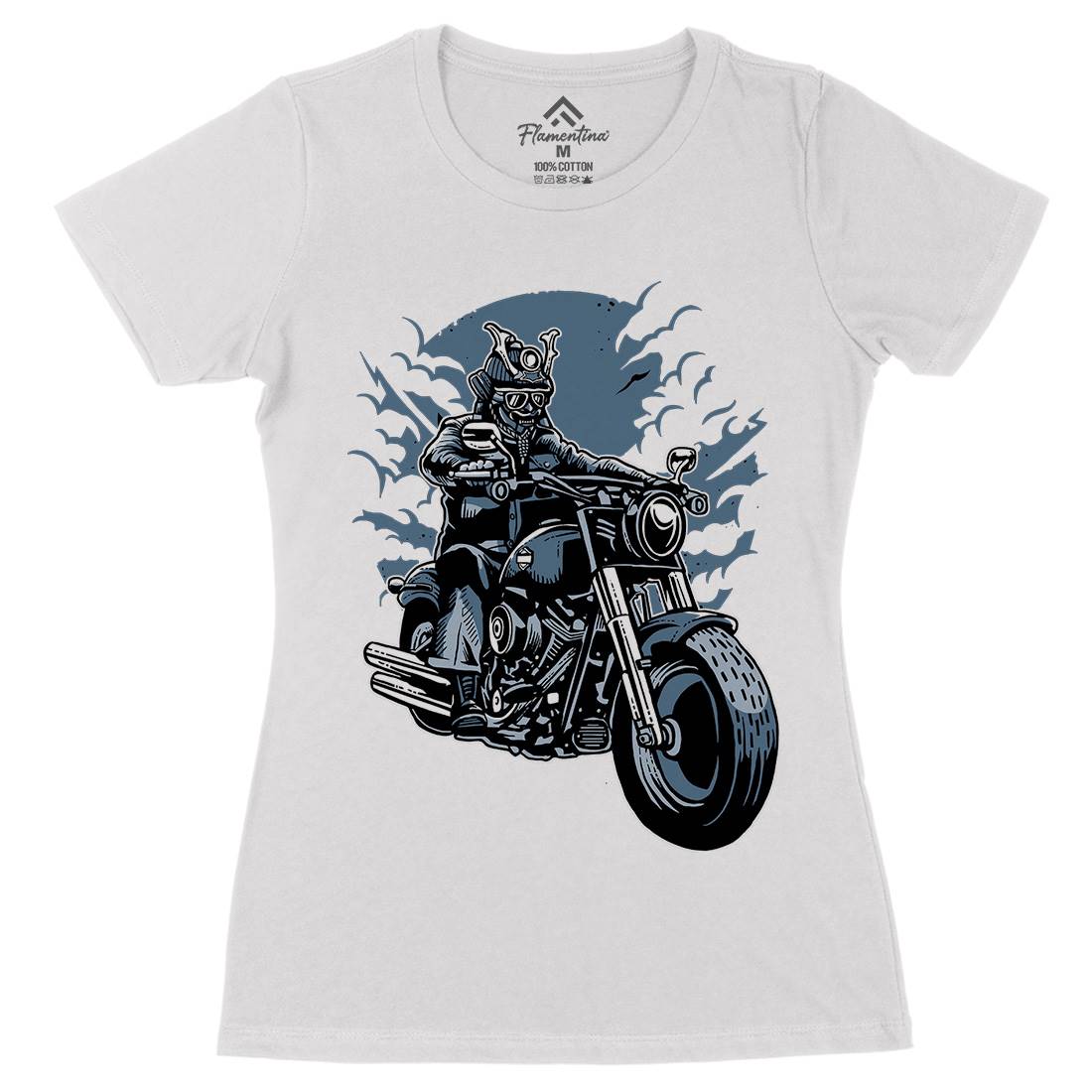 Samurai Ride Womens Organic Crew Neck T-Shirt Warriors A568