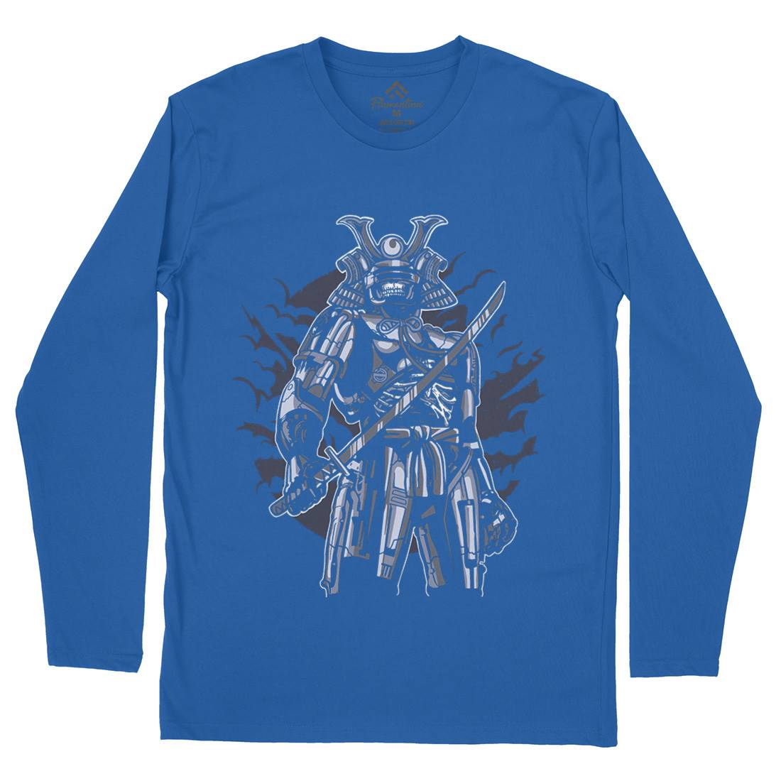Samurai Robot Mens Long Sleeve T-Shirt Warriors A569