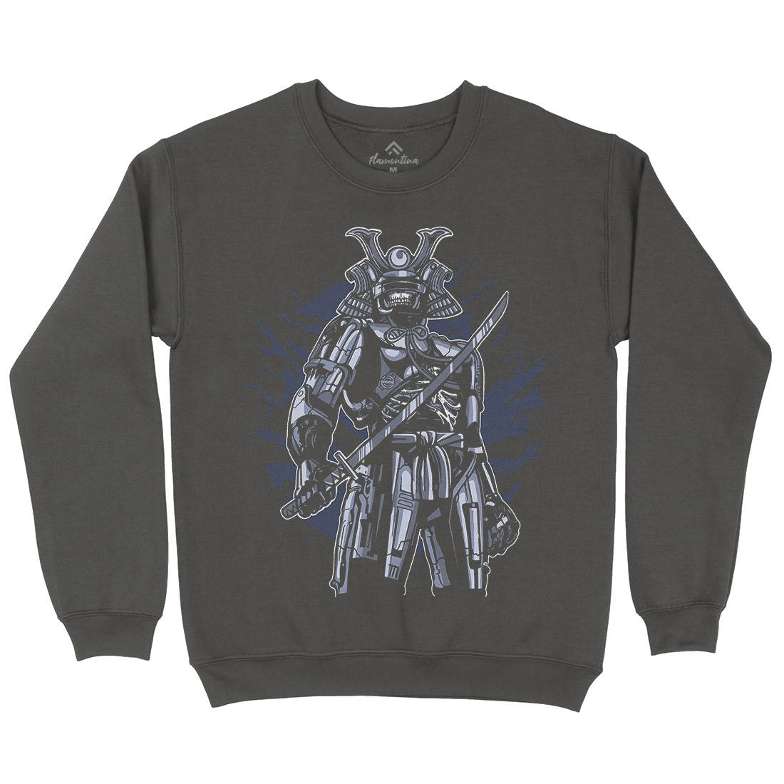 Samurai Robot Kids Crew Neck Sweatshirt Warriors A569