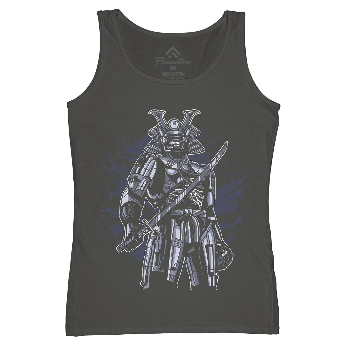 Samurai Robot Womens Organic Tank Top Vest Warriors A569