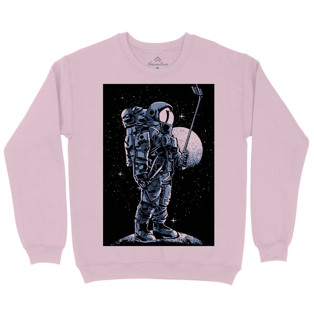 Selfie Astronaut Kids Crew Neck Sweatshirt Space A570