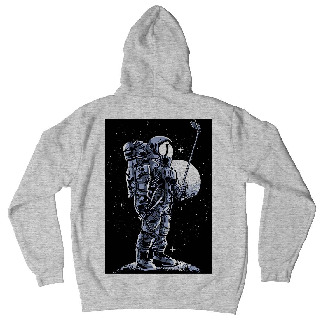 Selfie Astronaut Mens Hoodie With Pocket Space A570