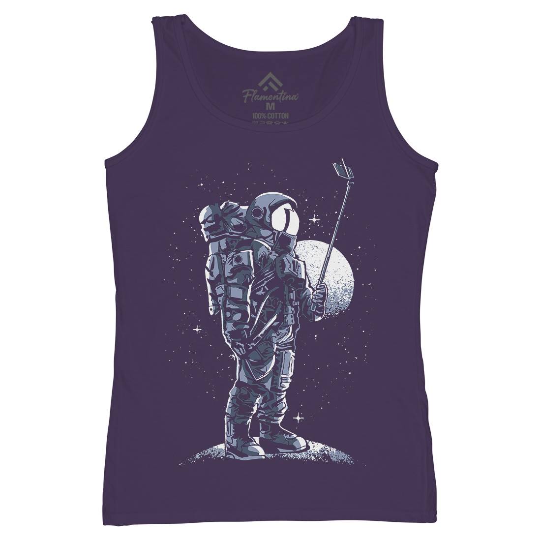Selfie Astronaut Womens Organic Tank Top Vest Space A570