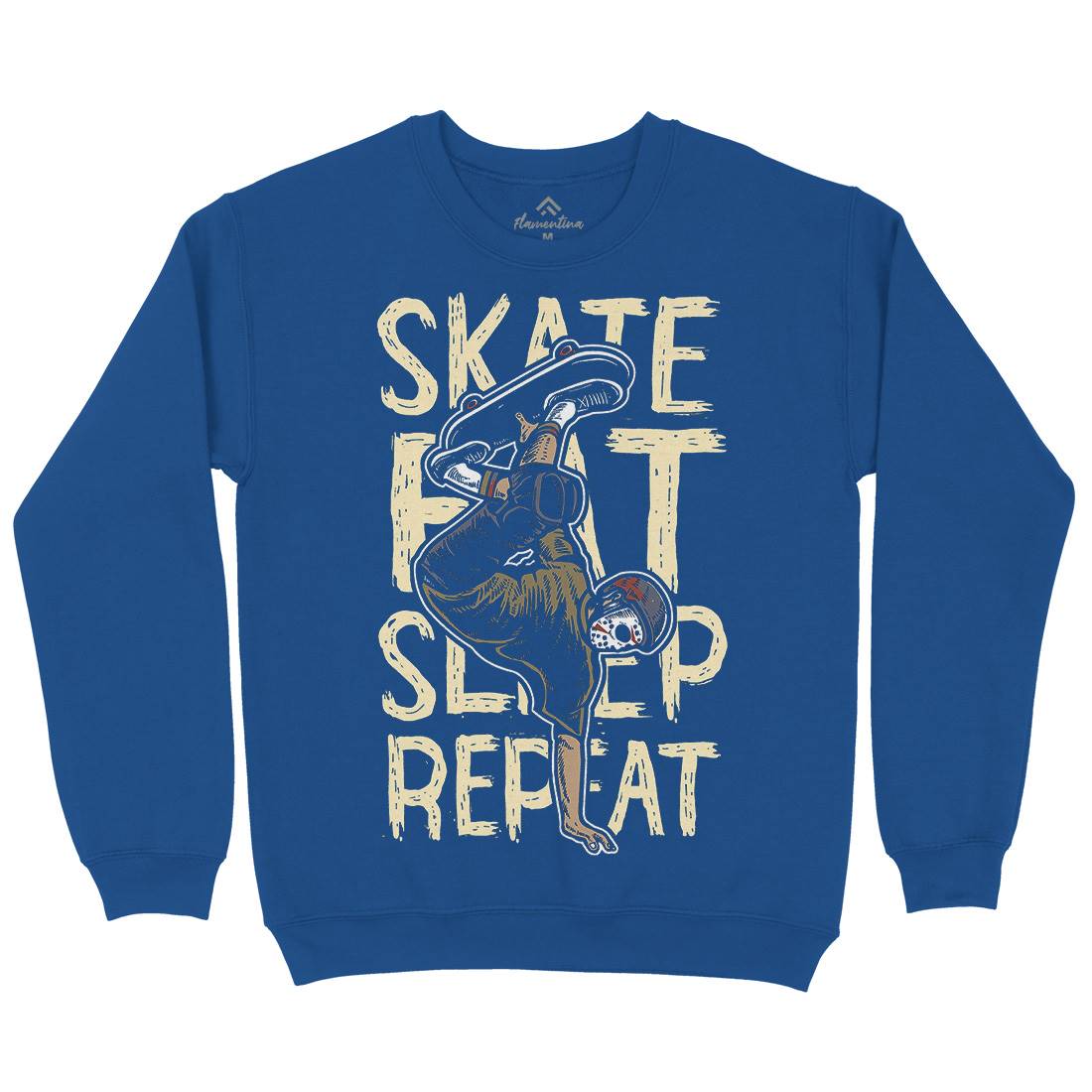 Eat Sleep Repeat Mens Crew Neck Sweatshirt Skate A572