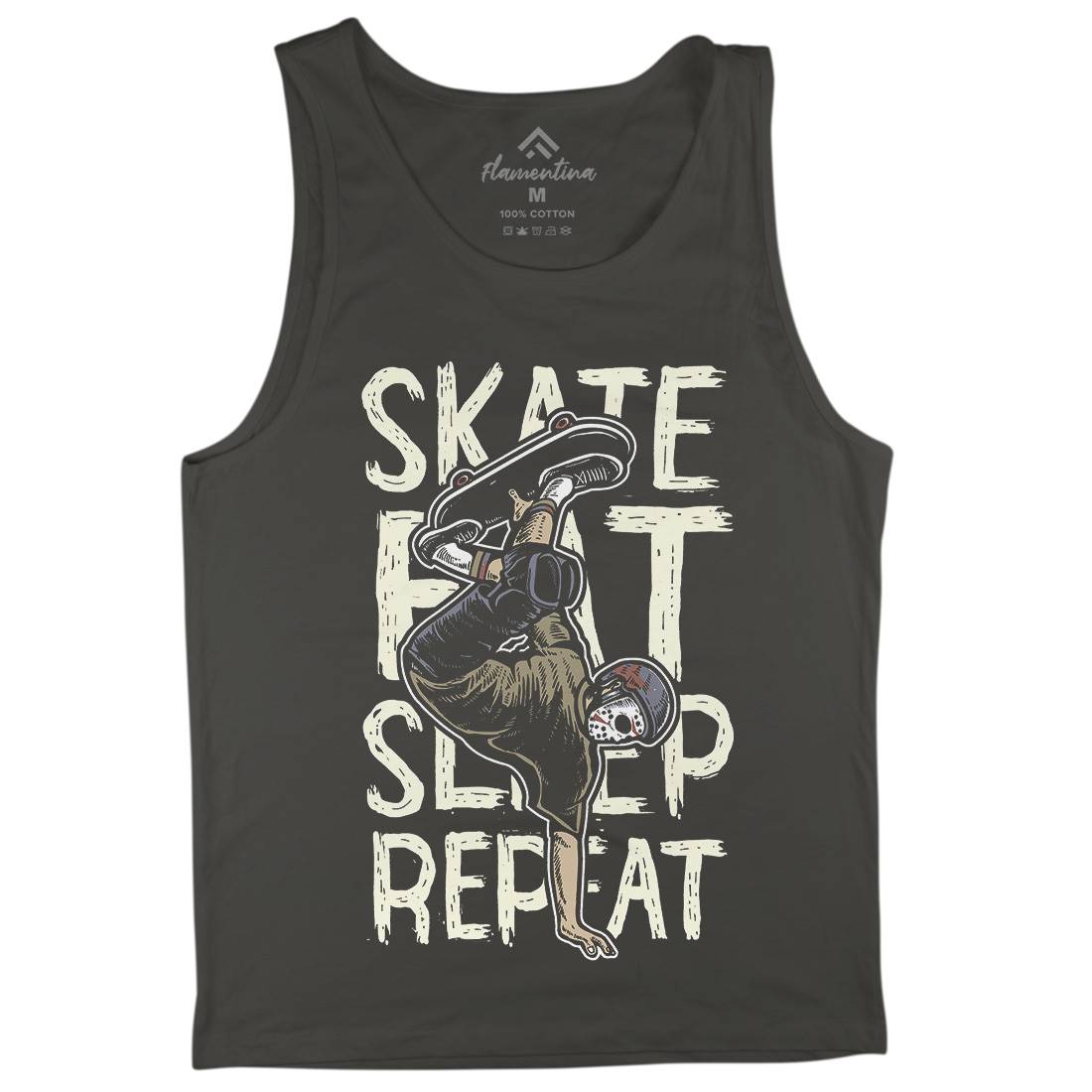 Eat Sleep Repeat Mens Tank Top Vest Skate A572