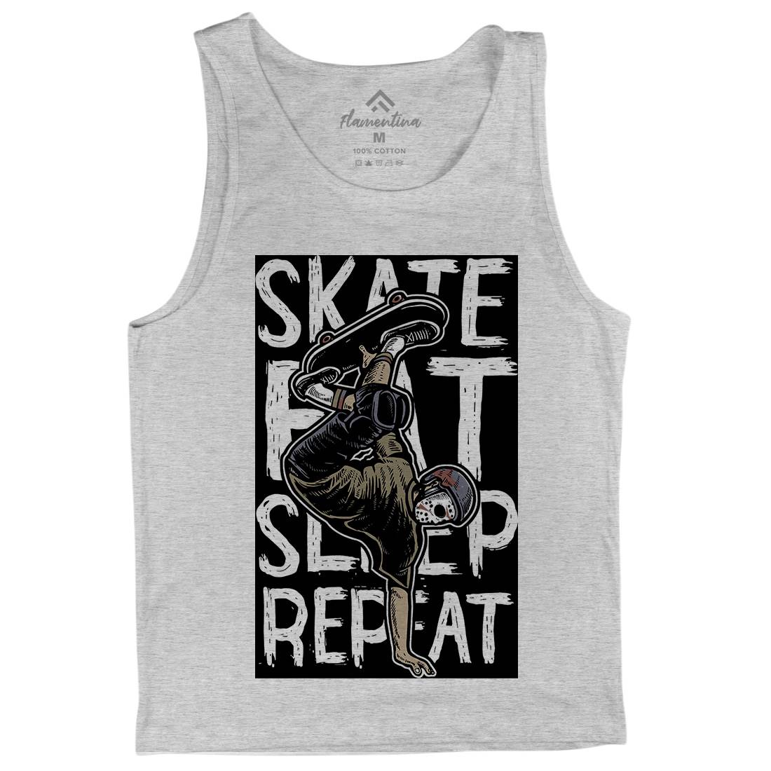Eat Sleep Repeat Mens Tank Top Vest Skate A572