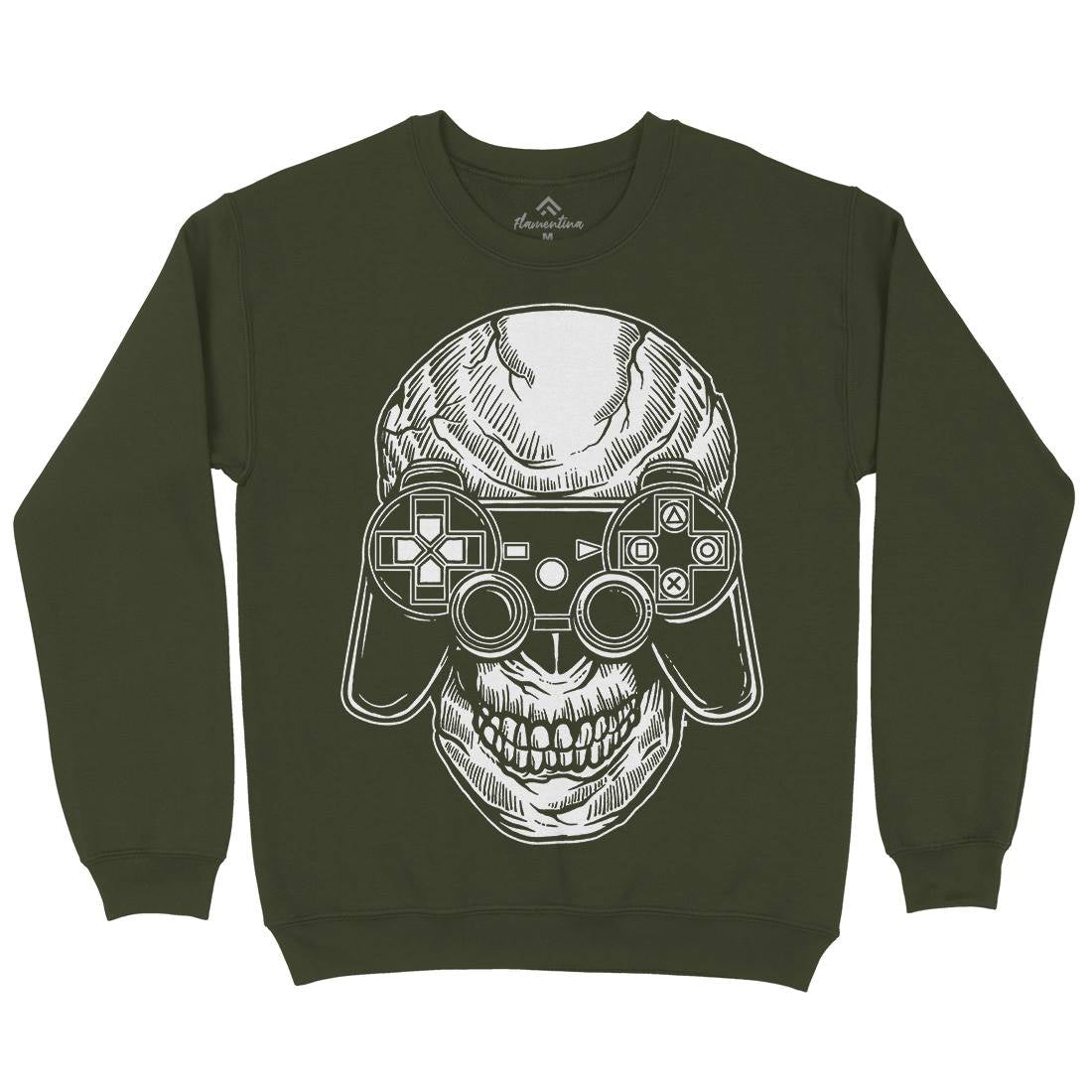 Skull Gamers Mens Crew Neck Sweatshirt Geek A573